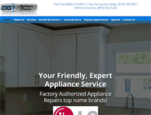 Tablet Screenshot of dgapplianceservice.com